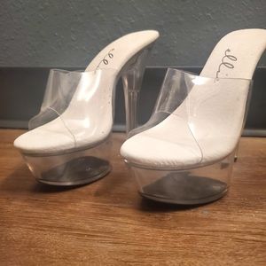 Ellie 601-Vanity 6"Heel Platform Mule Size 8